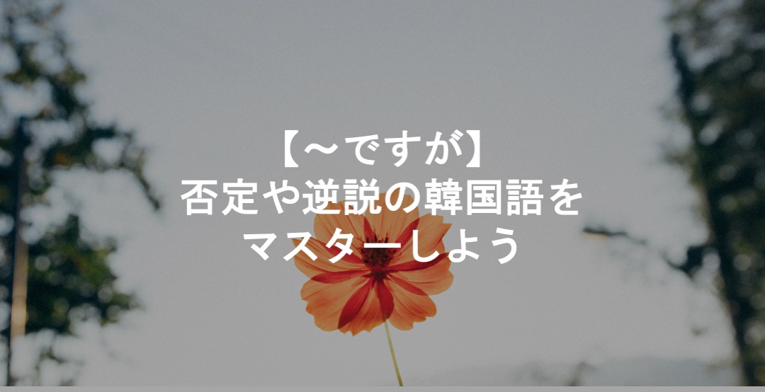 ですが は韓国語で何と言う 例文フレーズを使ってやさしく解説 チェゴハングル