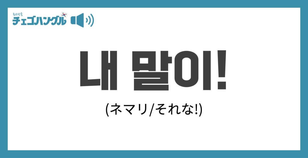 내말이