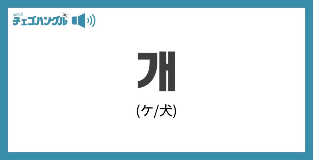韓国語で「犬」を表す「개(ケ)」について優しく解説